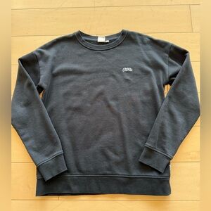 Vans long sleeve fleece crew neck sweatshirt with embroidery on front & back